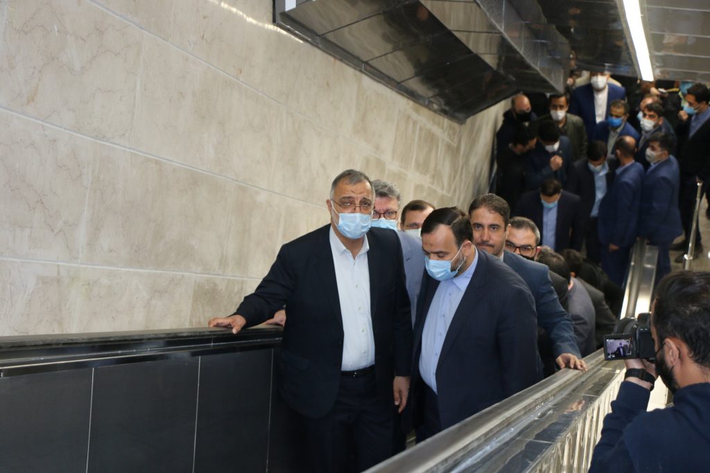 بهره برداری از ایستگاه مترو بوستان گفتگو با حضور آقای زاکانی شهردار تهران، گروه صنعتی آسانسور و پله برقی بهران